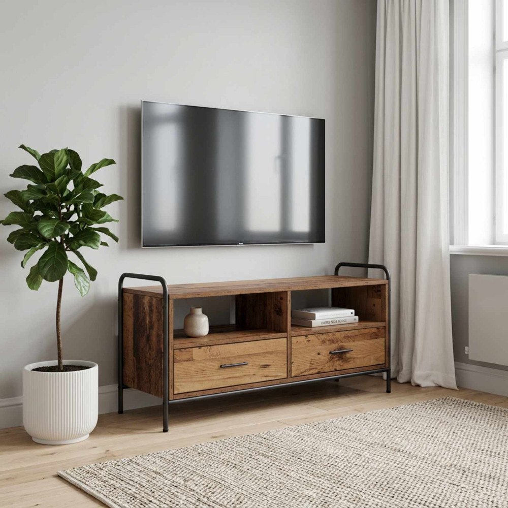 vidaXL TV-skåp 67,5 x 33 x 50 cm Gammalt trä Konstruerat trä