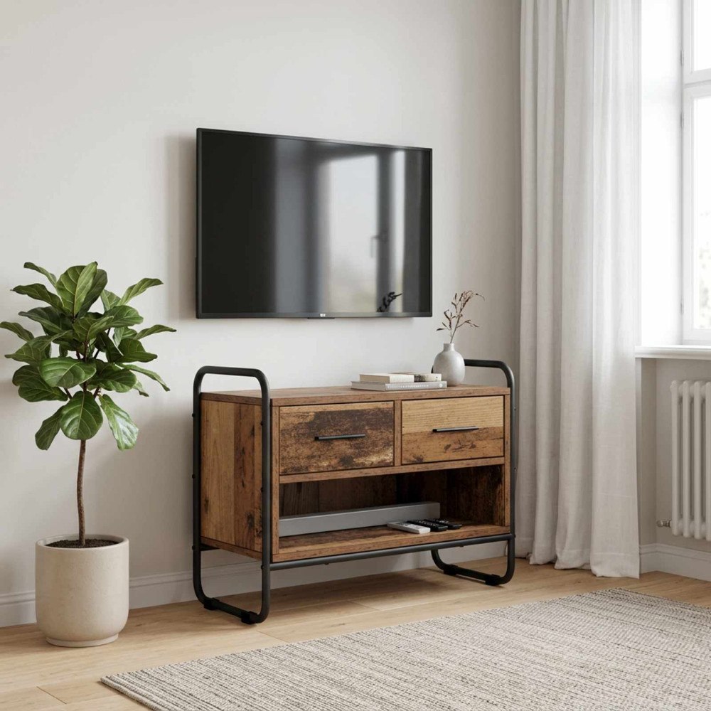 vidaXL TV-skåp 60 x 30 x 50 cm Gammalt trä Konstruerat trä
