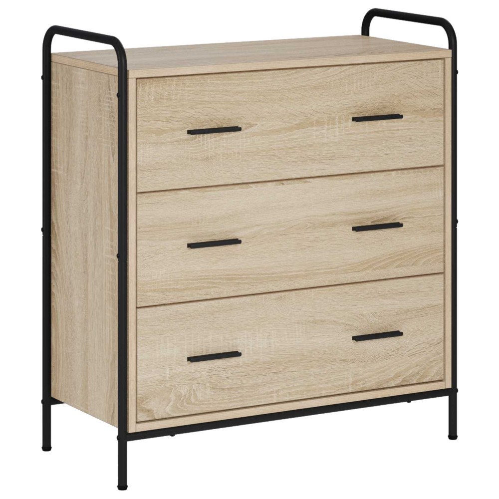 vidaXL Sideboard Sonoma-ek 97 x 33 x 81 cm Konstruerat trä