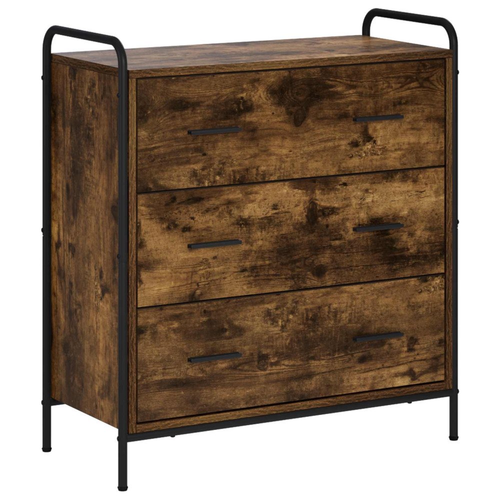 vidaXL Sideboard Rökt ek 97 x 33 x 81 cm Konstruerat trä