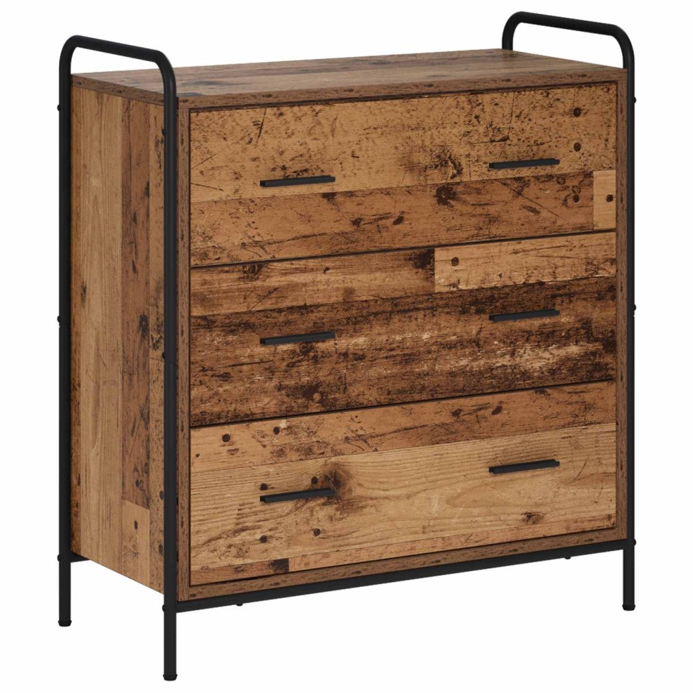 vidaXL Sideboard Gammalt trä 97 x 33 x 81 cm Konstruerat trä
