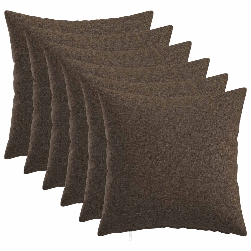 vidaXL Kuddöverdrag 6 st HEERLEN Taupe 30 x 30 cm Tyg
