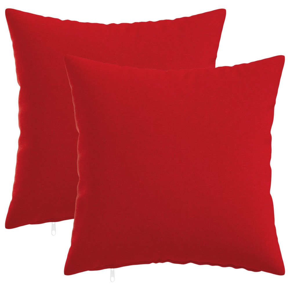 vidaXL Kuddöverdrag 2 st HEERLEN Röd 30 x 30 cm Tyg