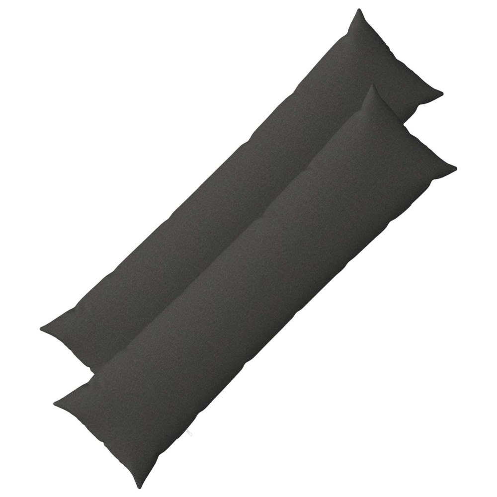 vidaXL Kuddöverdrag 2 st HEERLEN Mörkgrå 40 x 145 cm Tyg