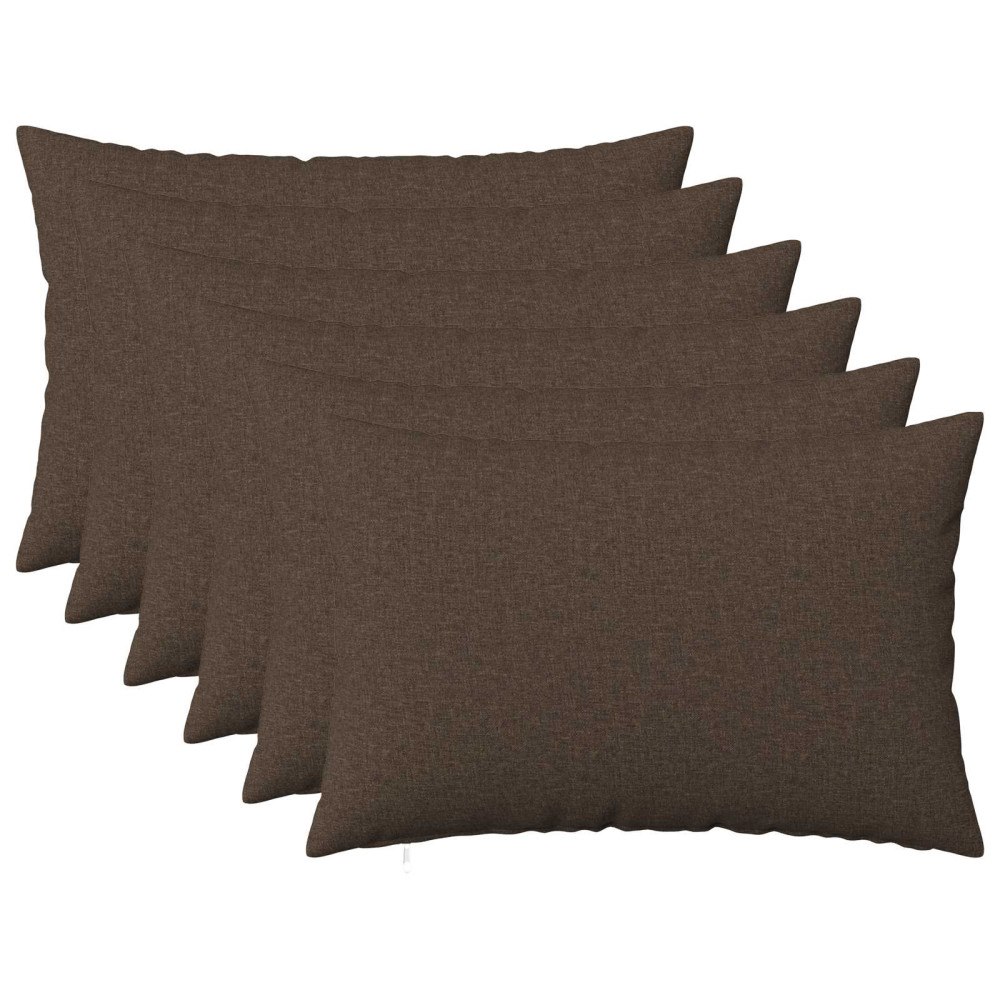 vidaXL Kuddöverdrag 6 st HEERLEN Taupe 40 x 60 cm Tyg