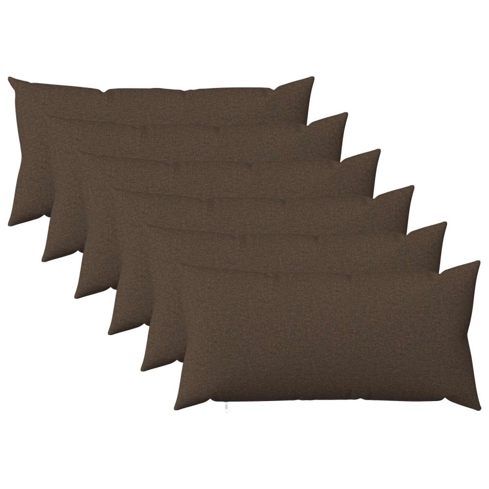 vidaXL Kuddöverdrag 6 st HEERLEN Taupe 40 x 70 cm Tyg
