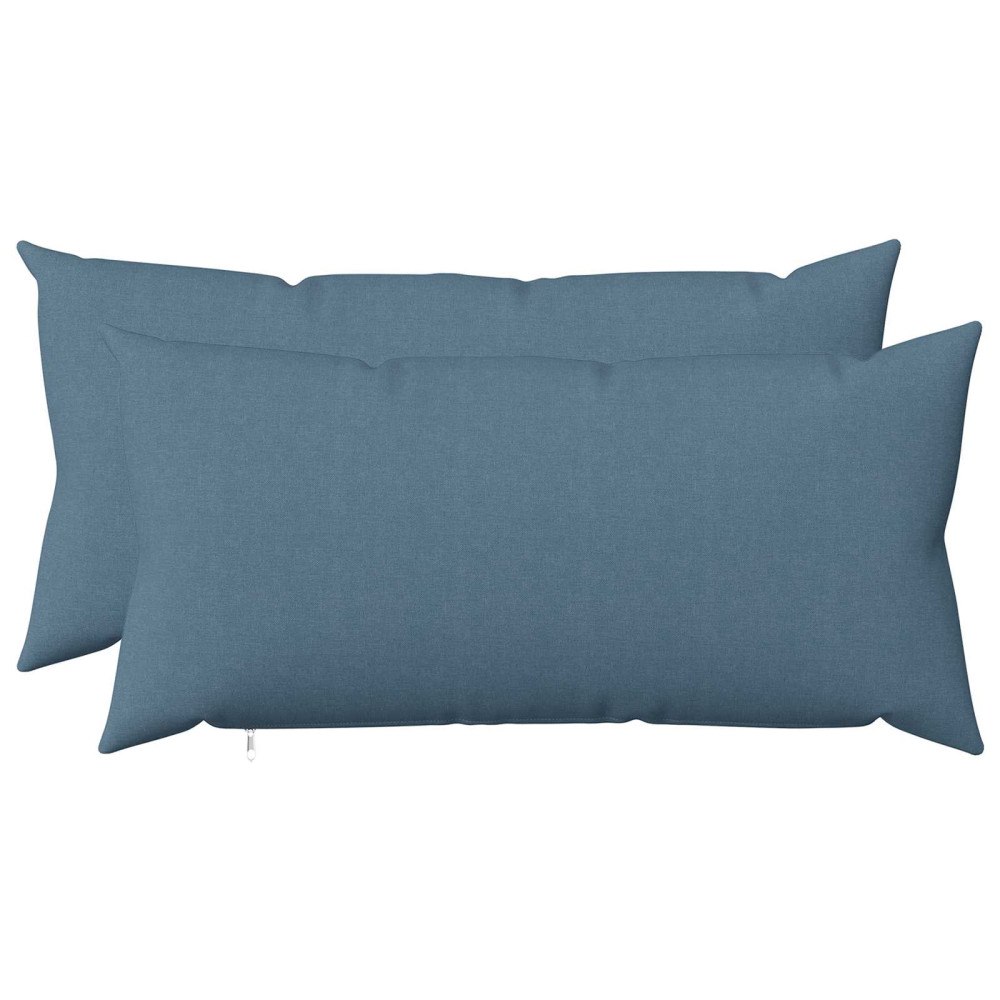 vidaXL Kuddöverdrag 2 st HEERLEN Jeansblå 40 x 70 cm Tyg