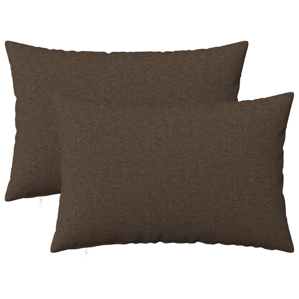 vidaXL Kuddöverdrag 2 st HEERLEN Taupe 50 x 75 cm Tyg