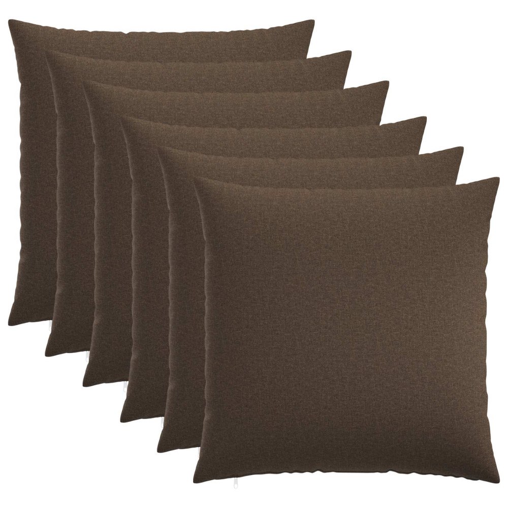 vidaXL Kuddöverdrag 6 st HEERLEN Taupe 70 x 70 cm Tyg