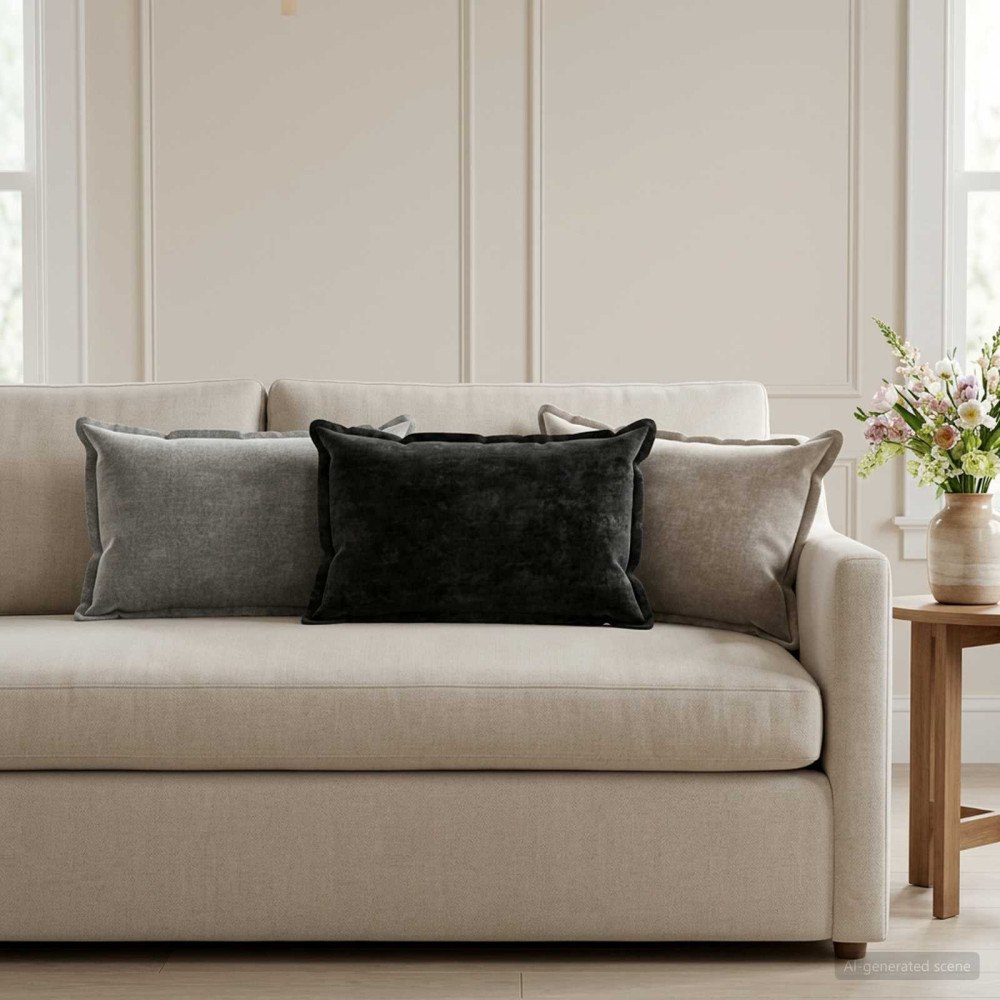 vidaXL Kuddöverdrag 6 st HOUTEN Antracit 30 x 50 cm Chenilletyg