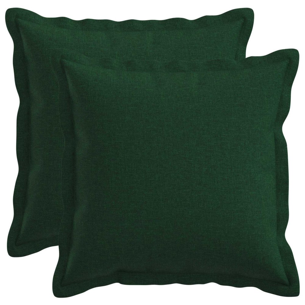 vidaXL Kuddöverdrag 2 st HOUTEN Mörkgrön 40 x 40 cm Faux Linne