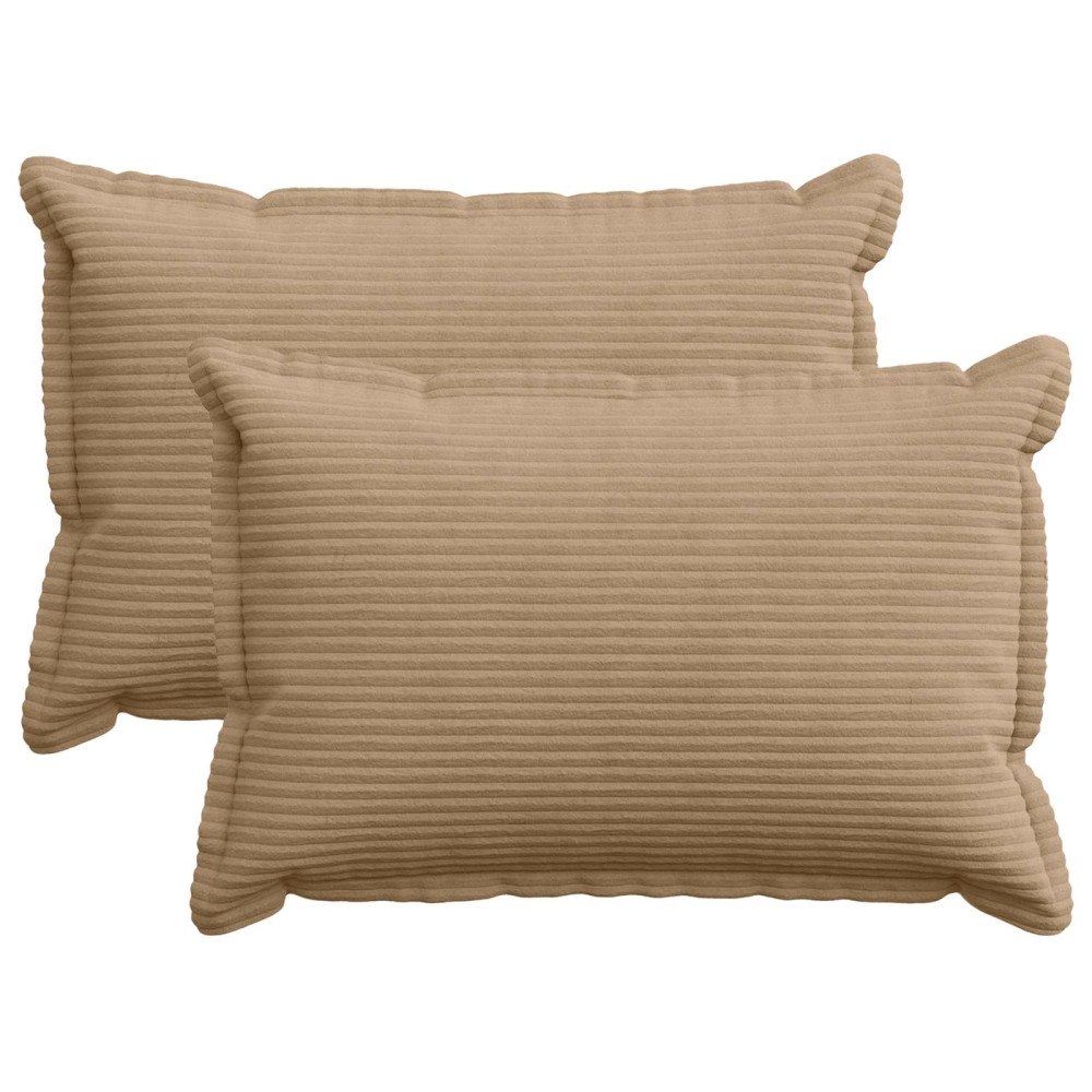 vidaXL Kuddöverdrag 2 st HOUTEN Brun 40 x 60 cm manchester