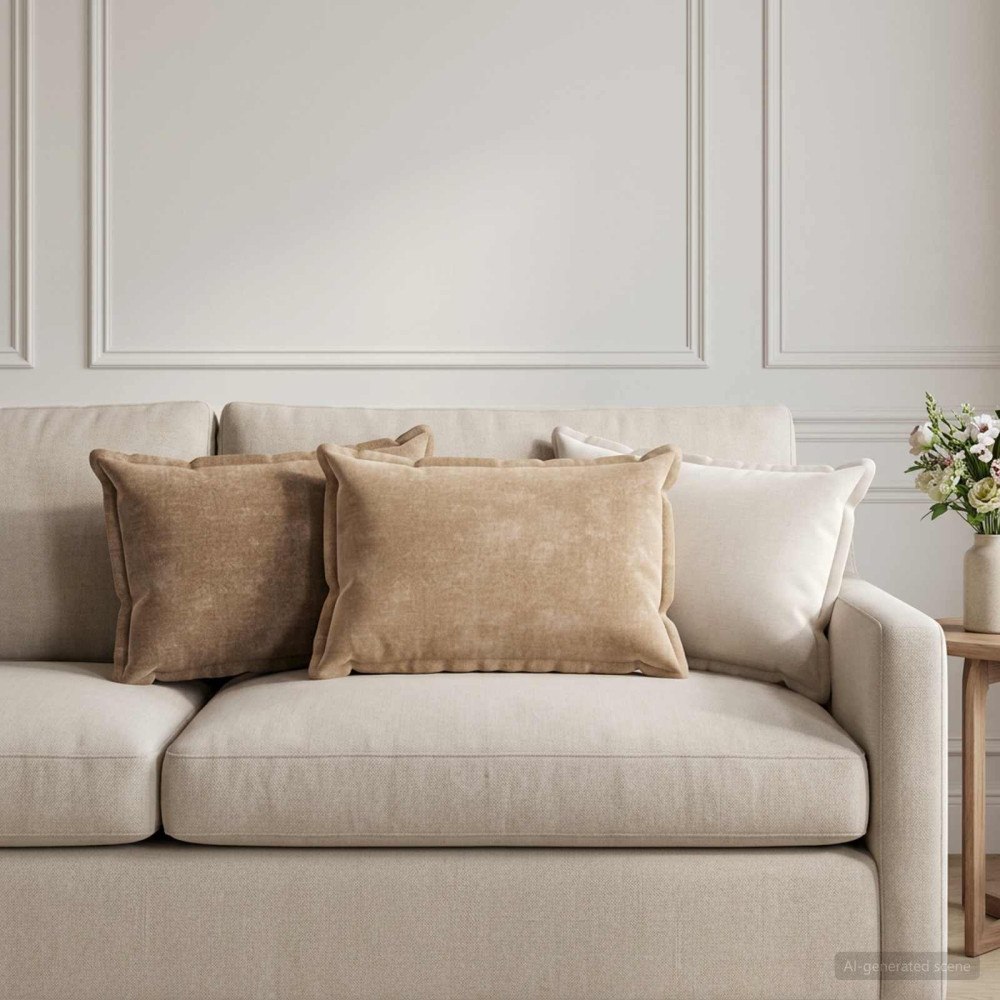 vidaXL Kuddöverdrag 6 st HOUTEN Gräddvit 40 x 60 cm Chenilletyg