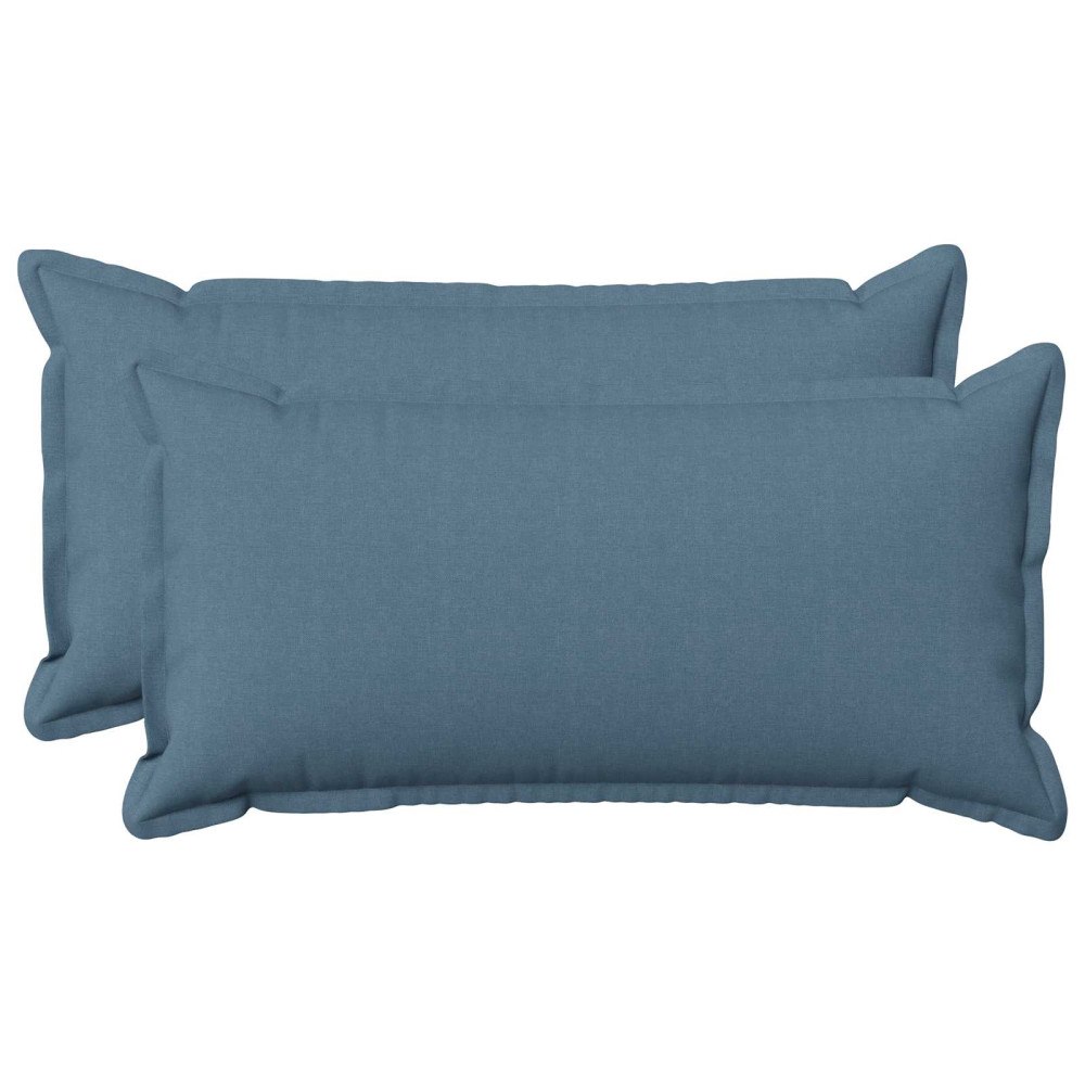 vidaXL Kuddöverdrag 2 st HOUTEN Jeansblå 40 x 80 cm Faux Linne