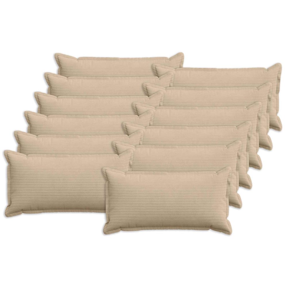 vidaXL Kuddöverdrag 12 st HOUTEN Taupe 40 x 80 cm manchester