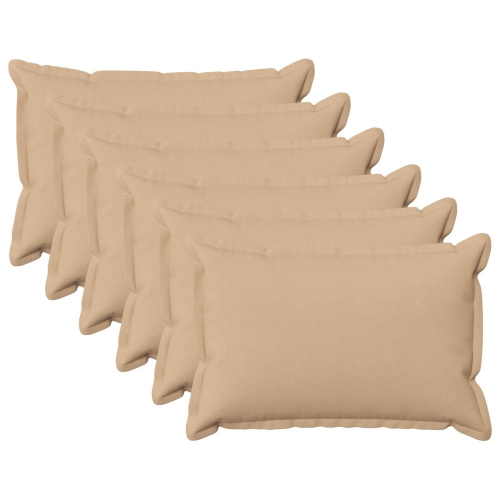 vidaXL Kuddöverdrag 6 st HOUTEN Gräddvit 50 x 75 cm Faux Linne