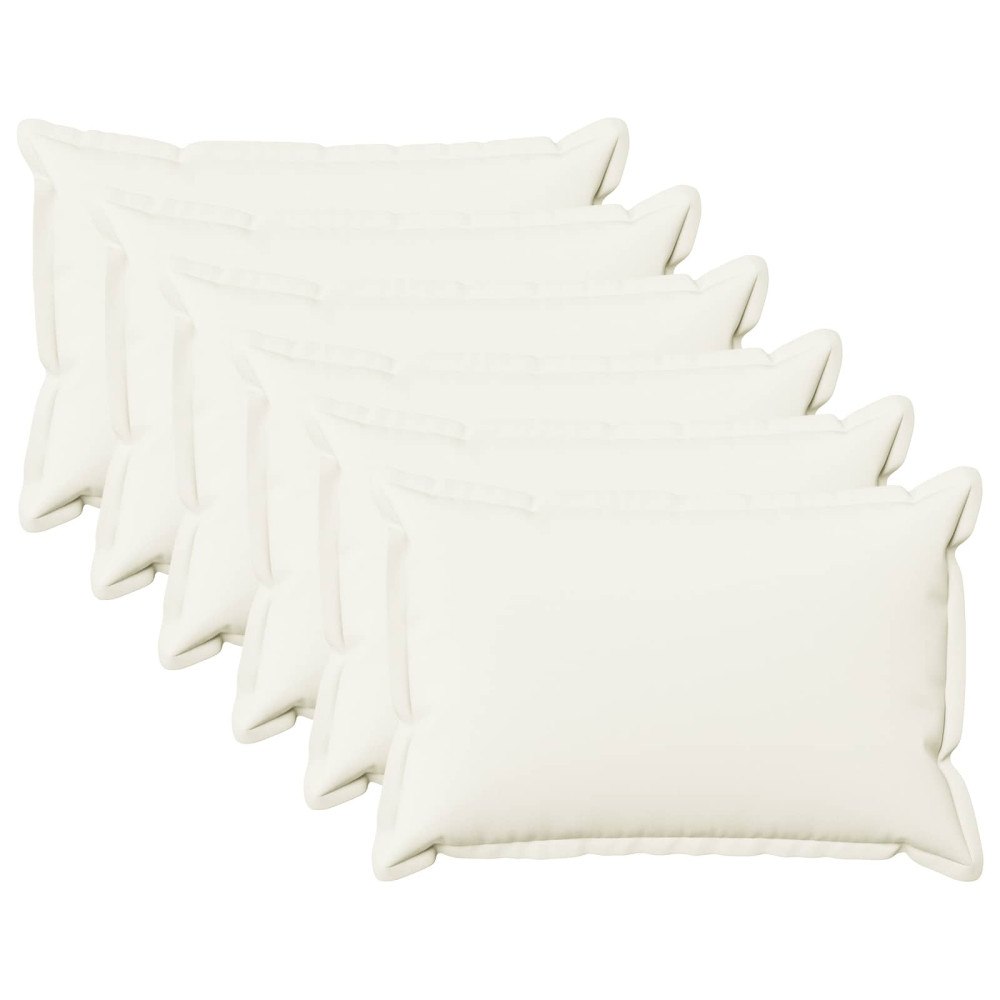 vidaXL Kuddöverdrag 6 st HOUTEN Vit 50 x 75 cm Faux Linne