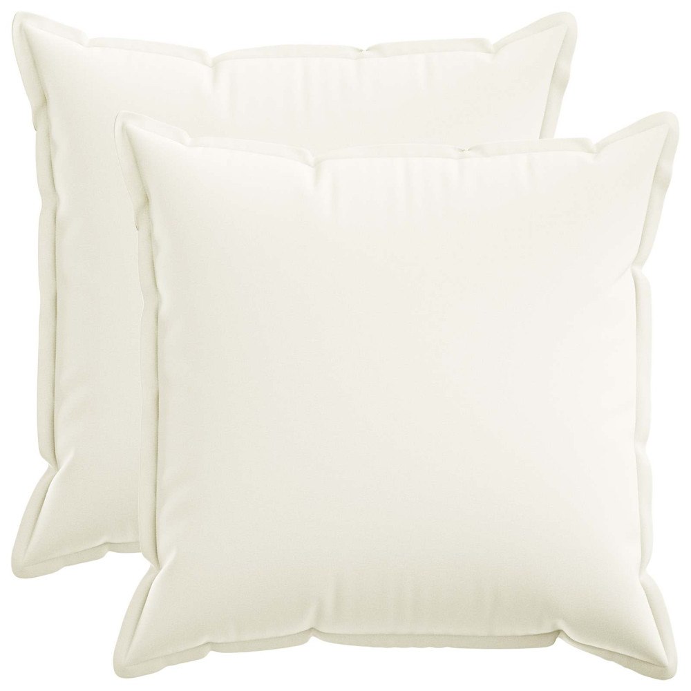 vidaXL Kuddöverdrag 2 st HOUTEN Vit 60 x 60 cm Faux Linne