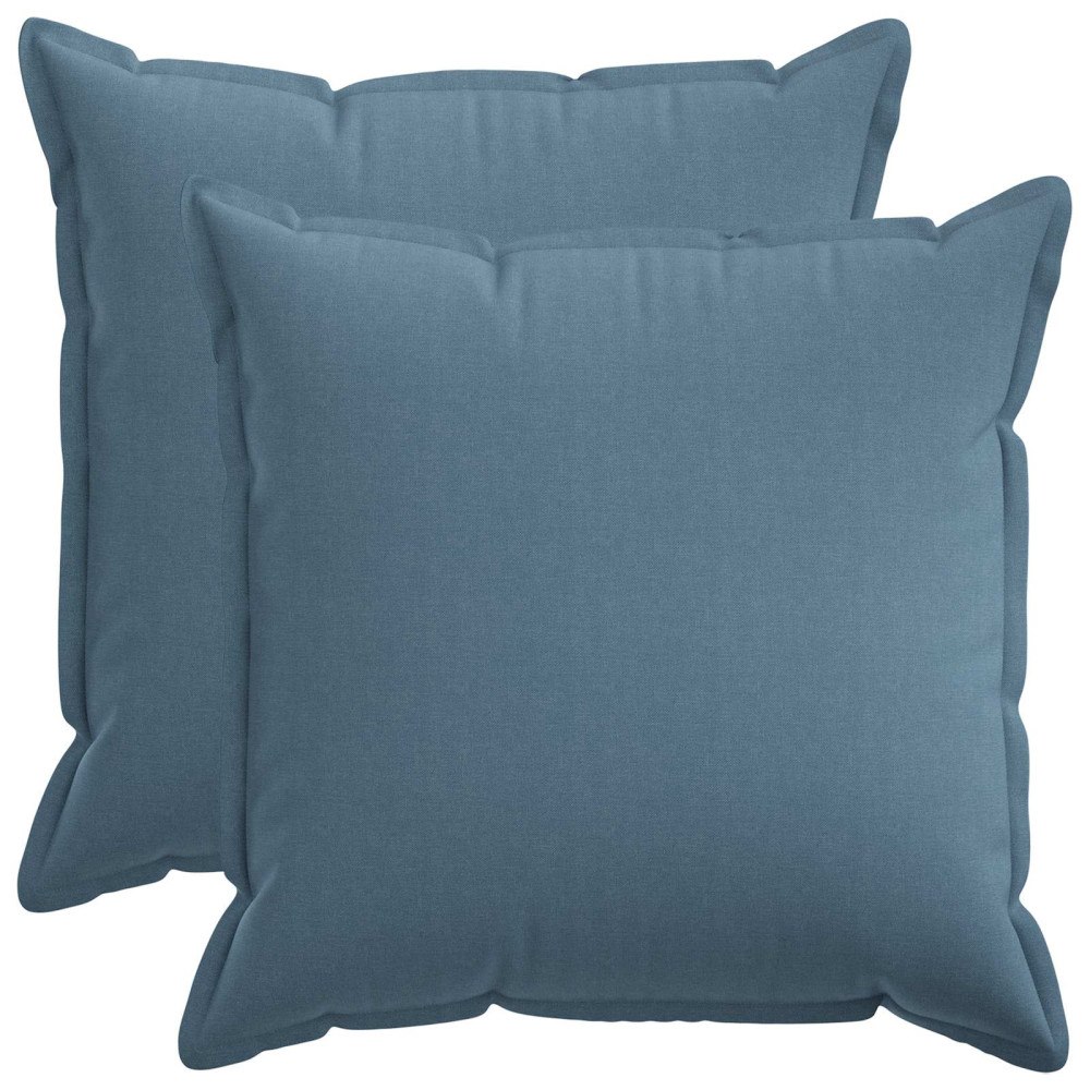 vidaXL Kuddöverdrag 2 st HOUTEN Jeansblå 70 x 70 cm Faux Linne