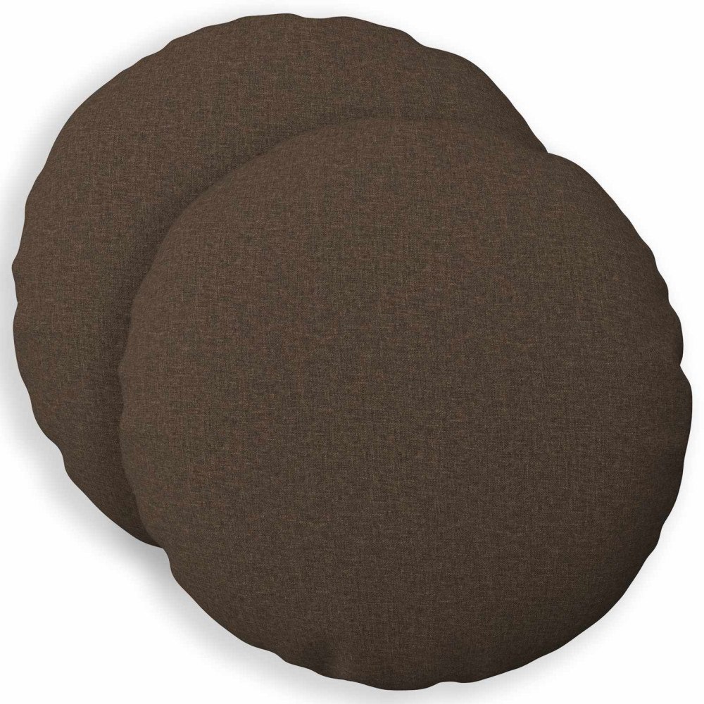vidaXL Kuddöverdrag 2 st HEERLEN Taupe Ø 30 cm Fabric