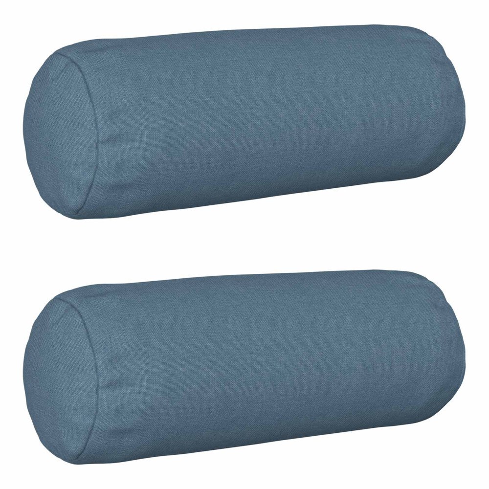 vidaXL Kuddöverdrag 2 st HEERLEN Jeansblå Ø 15 x 40 cm Tyg