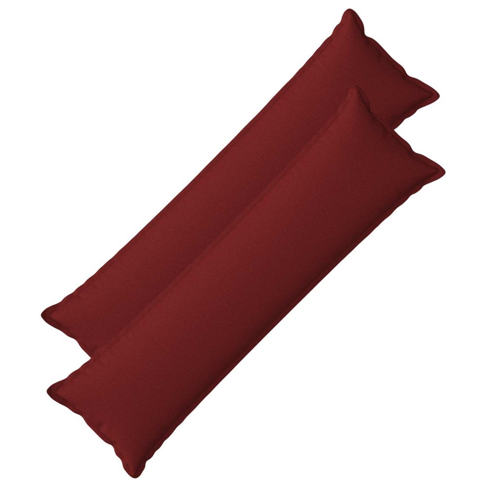 vidaXL Kudde med kudde HOUTEN 2 st Vinröd Faux Linne