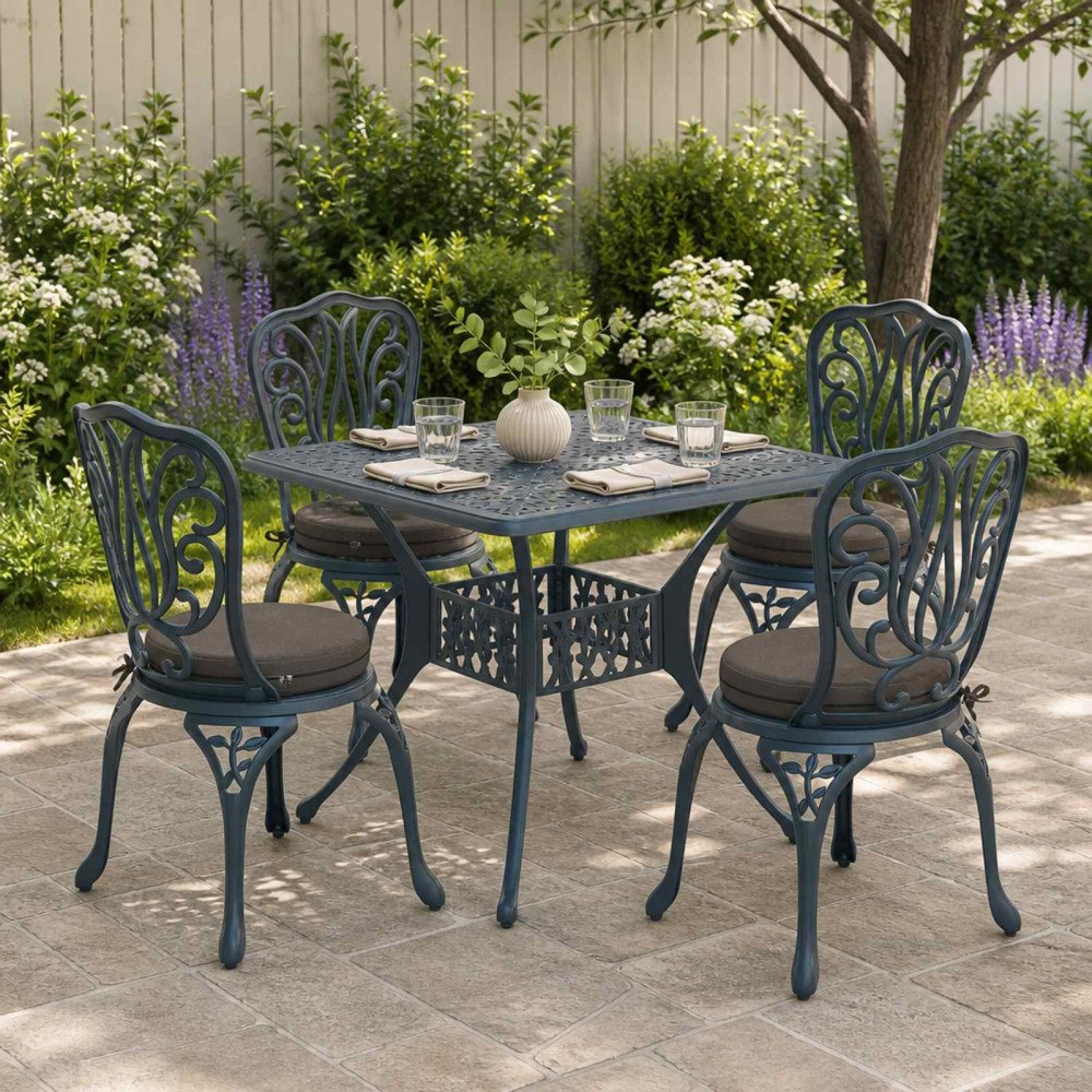 vidaXL 4-delade Sittdynor SOEST 4 st 100% Polyester Antracit