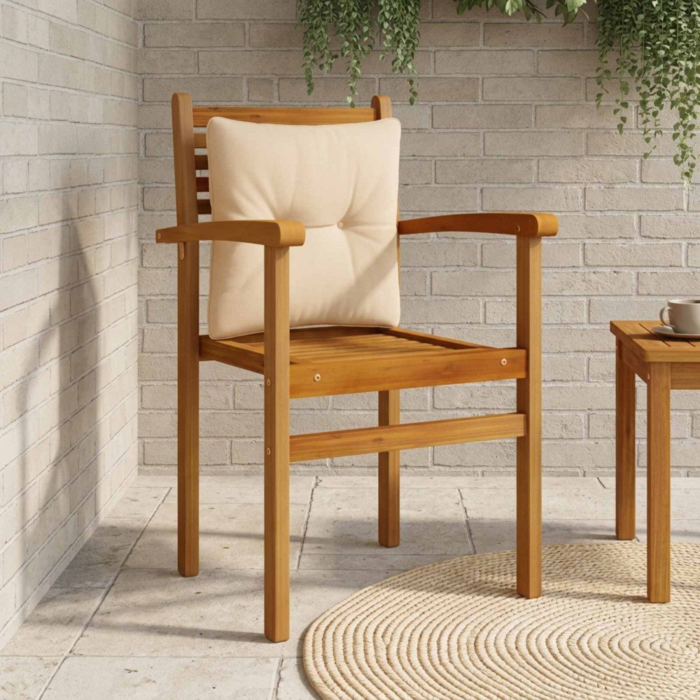 vidaXL Ryggkudde PUTTEN 100% Polyester Sand 40 x 40 x 10 cm