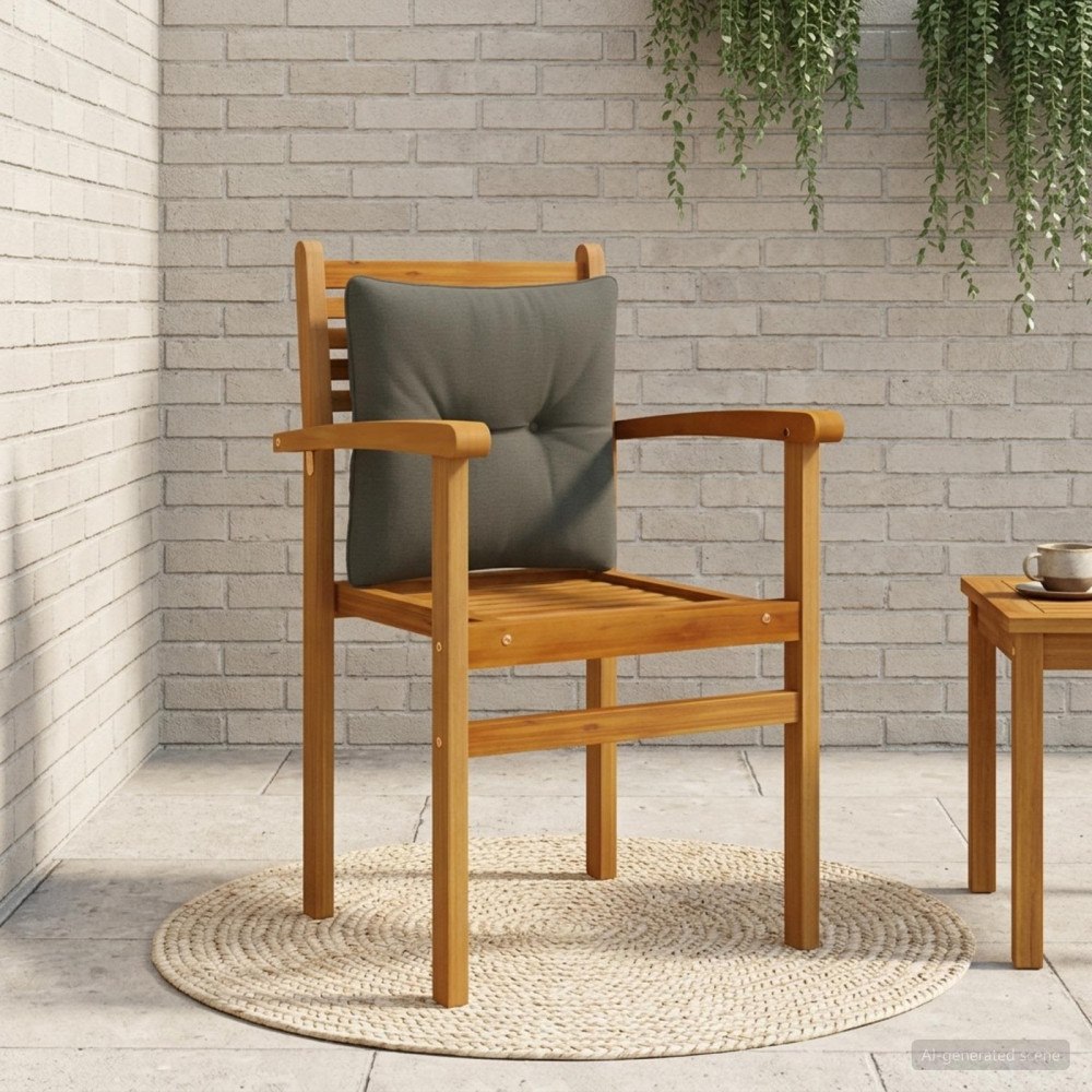 vidaXL Ryggkudde PUTTEN 100% Polyester Antracit 40 x 40 x 10 cm