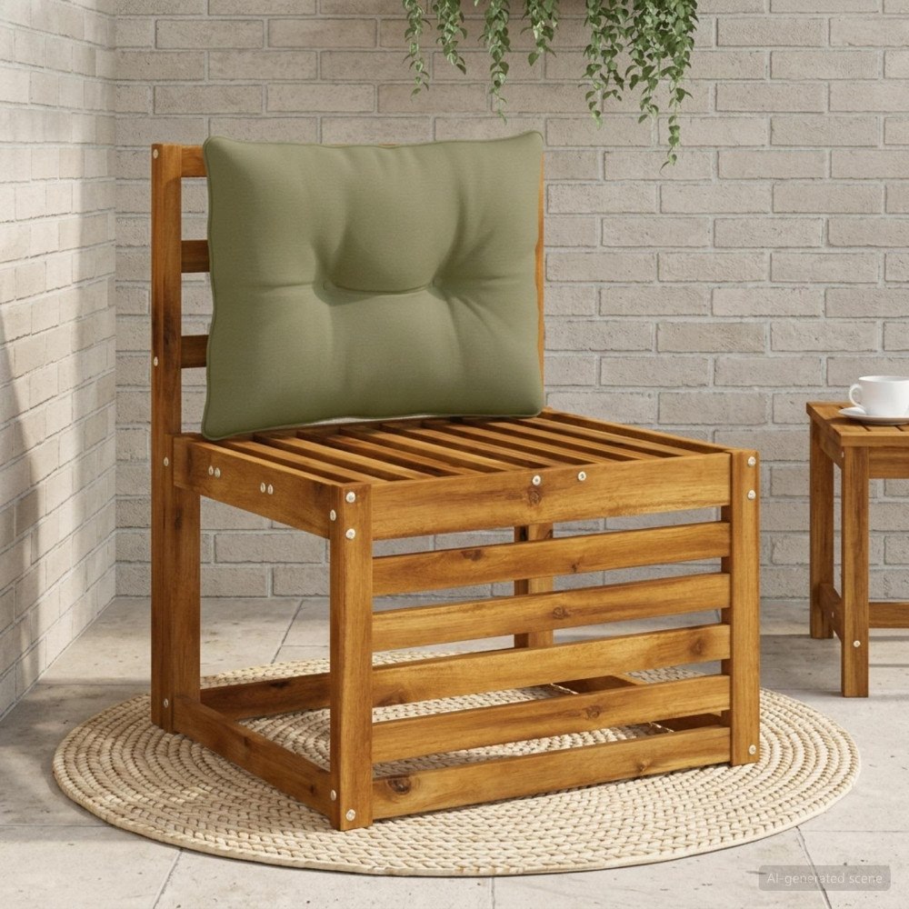vidaXL Ryggkudde PUTTEN 100% Polyester Olivgrön 60 x 40 x 10 cm
