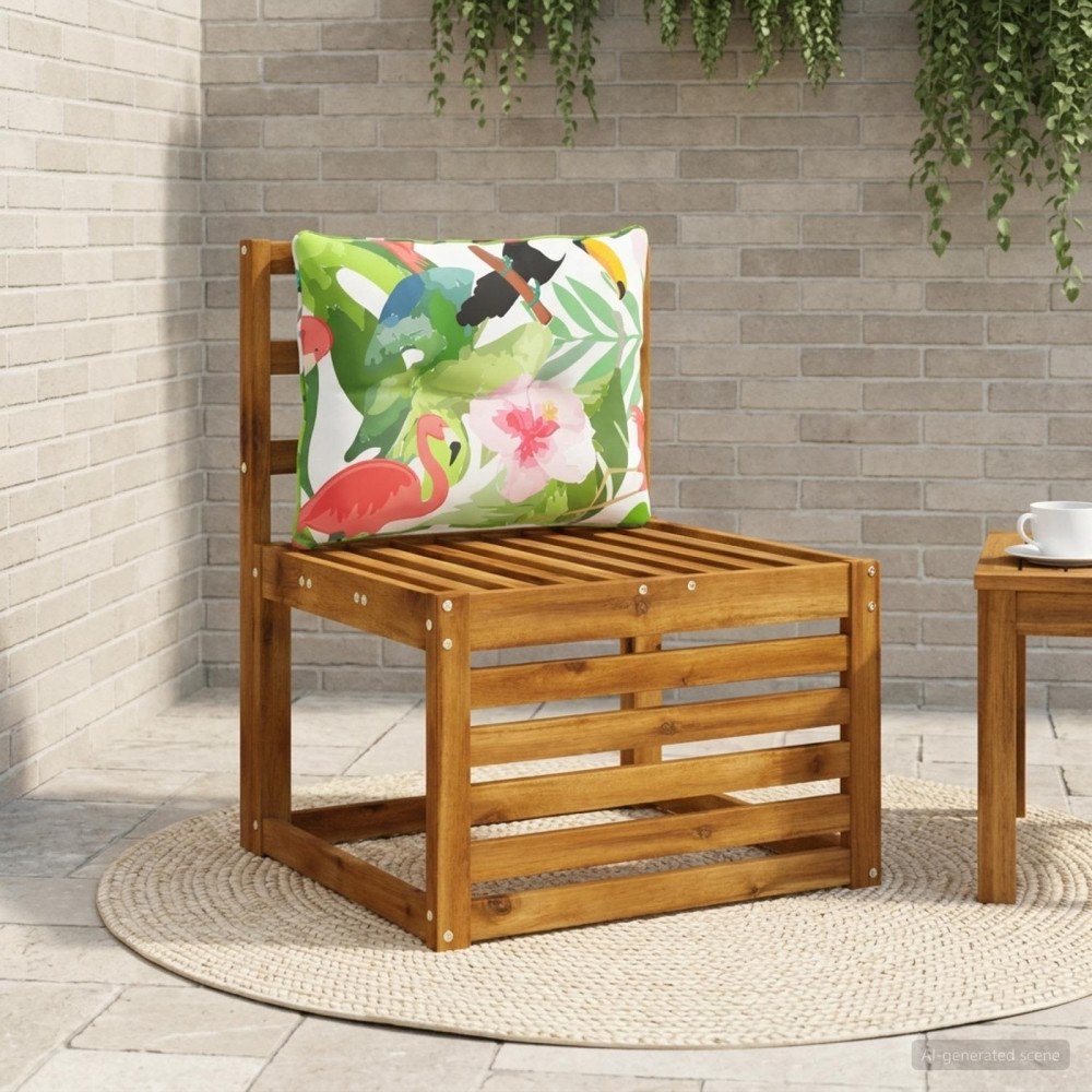 vidaXL Ryggkudde PUTTEN 100% Polyester Flerfärgsdesign 60 x 40 x 10 cm