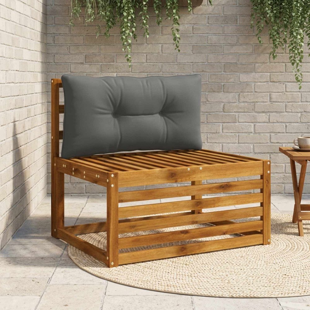 vidaXL Ryggkudde PUTTEN 100% Polyester Antracit 70 x 40 x 10 cm