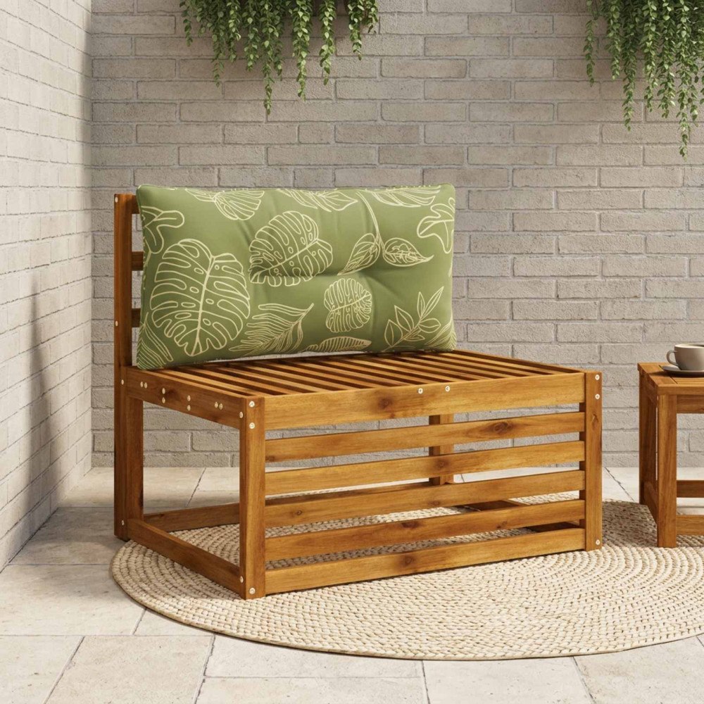 vidaXL Ryggkudde PUTTEN 100% Polyester Bladdesign 70 x 40 x 10 cm