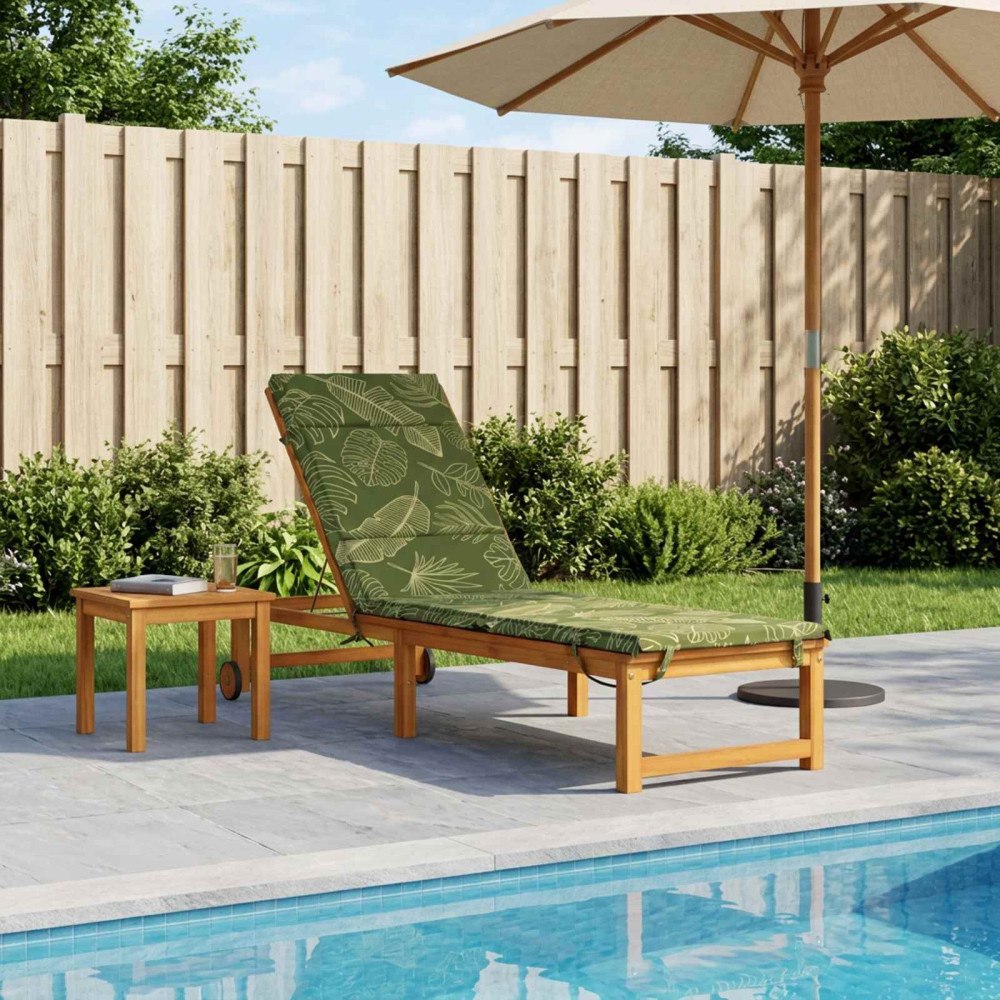 vidaXL Solstol Kudde GEMERT 100% Polyester Bladdesign 200 x 60 x 3 cm