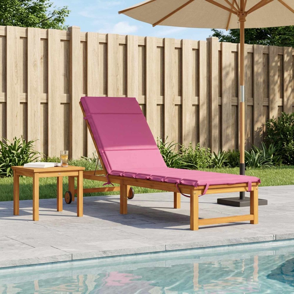 vidaXL Solstol Kudde GEMERT 100% Polyester Rosa 200 x 60 x 3 cm
