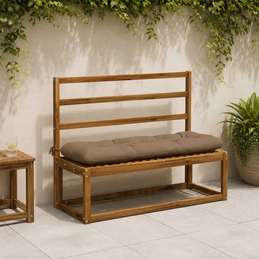 vidaXL Bänk kudde VIANEN 100% Polyester Taupe 100 x 40 x 12 cm