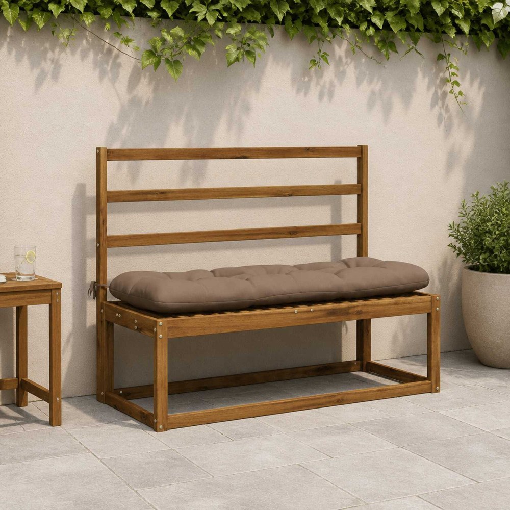 vidaXL 2-delade Bänk Kuddar VIANEN 100% Polyester Taupe