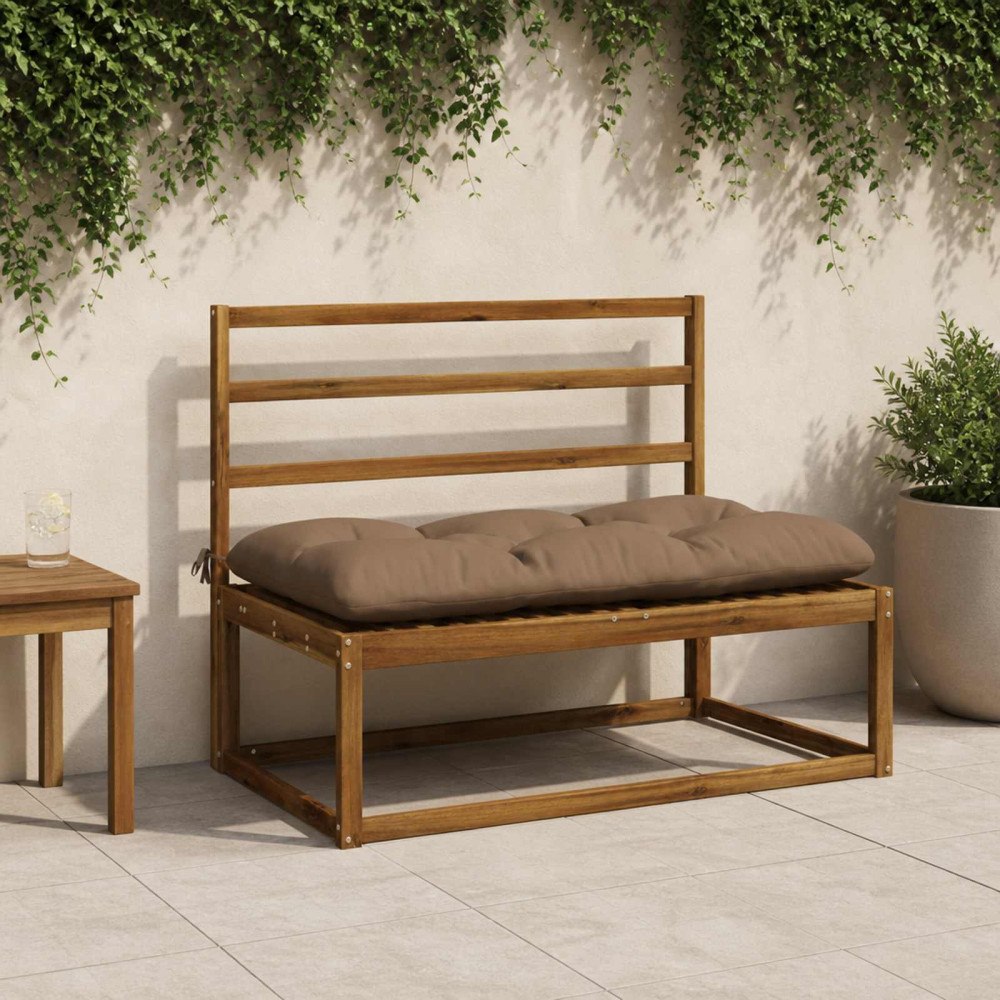 vidaXL Bänk kudde VIANEN 100% Polyester Taupe 100 x 60 x 12 cm