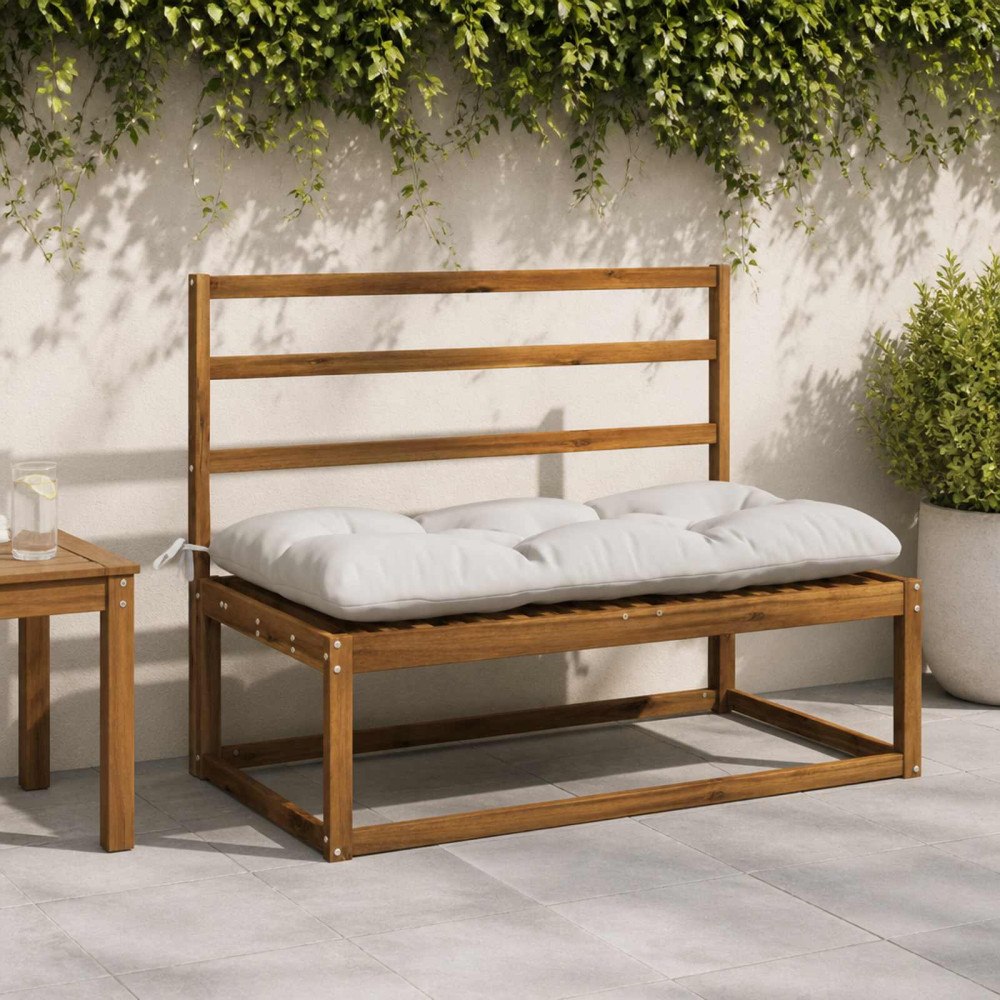 vidaXL 2-delade Bänk Kuddar VIANEN 100% Polyester Vit 100 x 60 x 12 cm