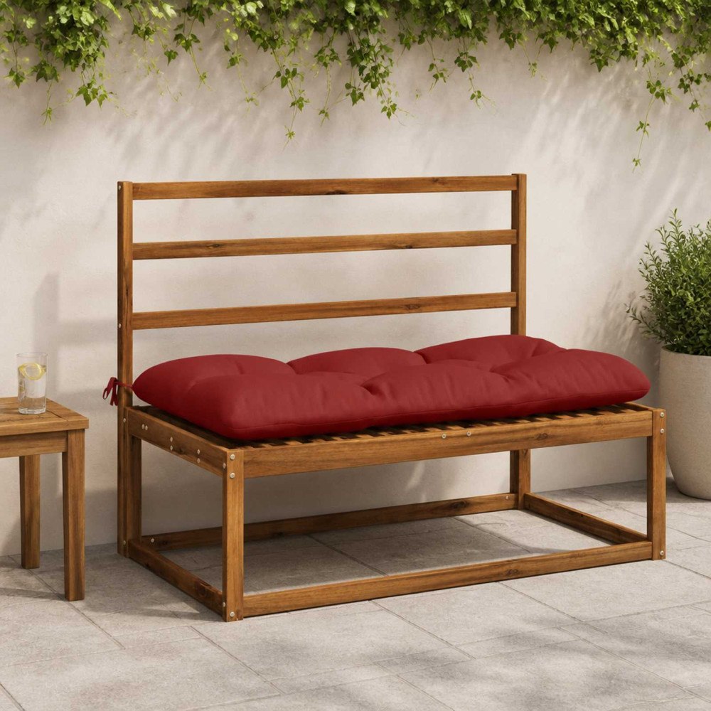 vidaXL 2-delade Bänk Kuddar VIANEN 100% Polyester Röd 100 x 60 x 12 cm