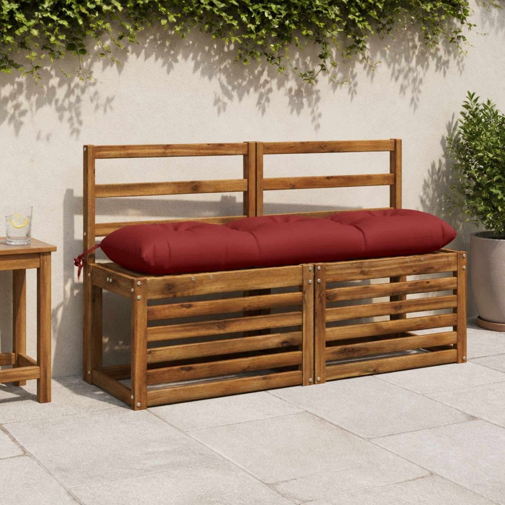 vidaXL 2-delade Bänk Kuddar VIANEN 100% Polyester Röd 110 x 30 x 12 cm