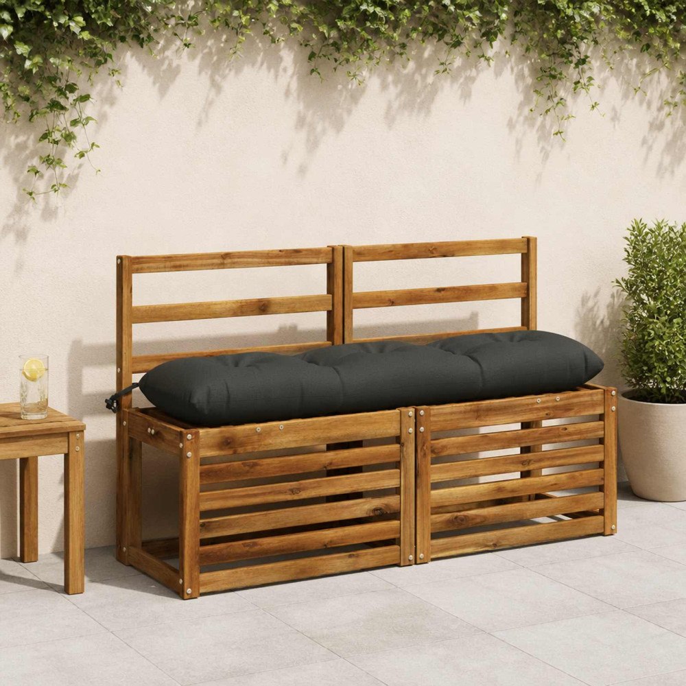 vidaXL Bänk kudde VIANEN 100% Polyester Antracit 110 x 30 x 12 cm