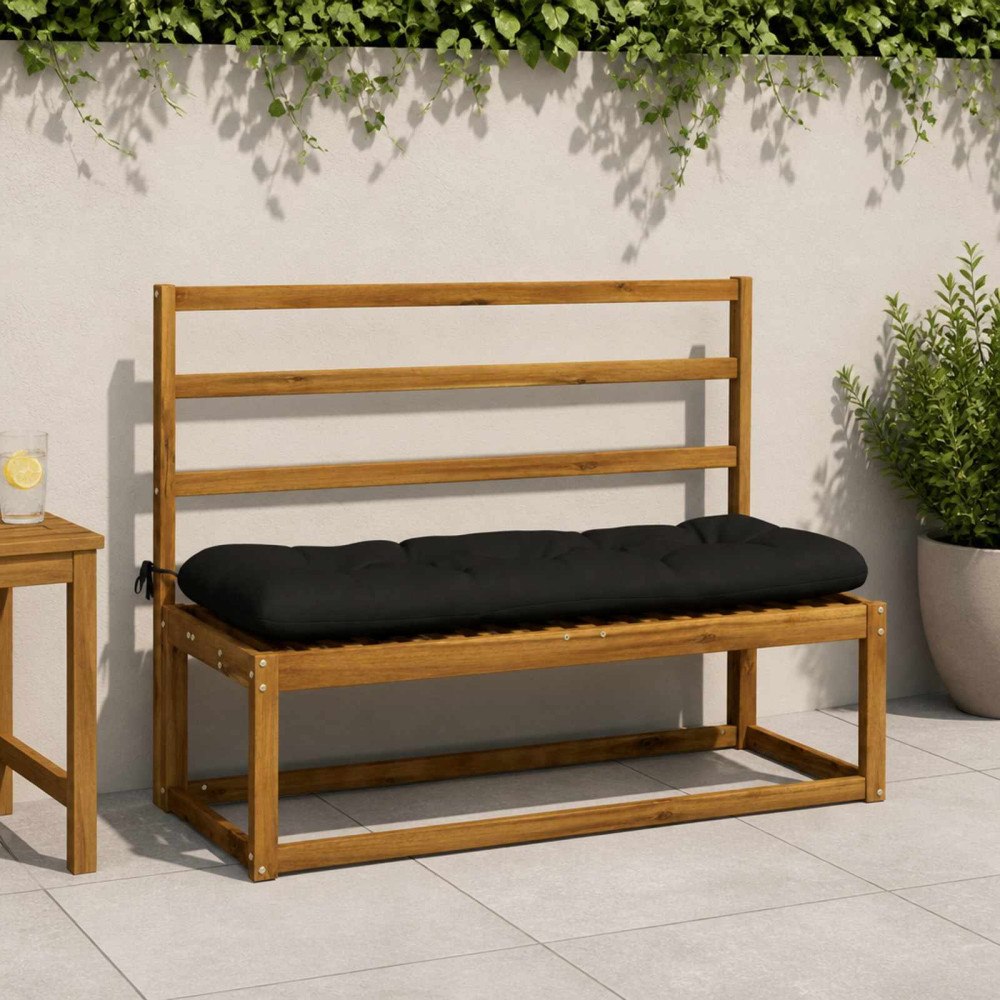 vidaXL 2-delade Bänk Kuddar VIANEN 100% Polyester Svart