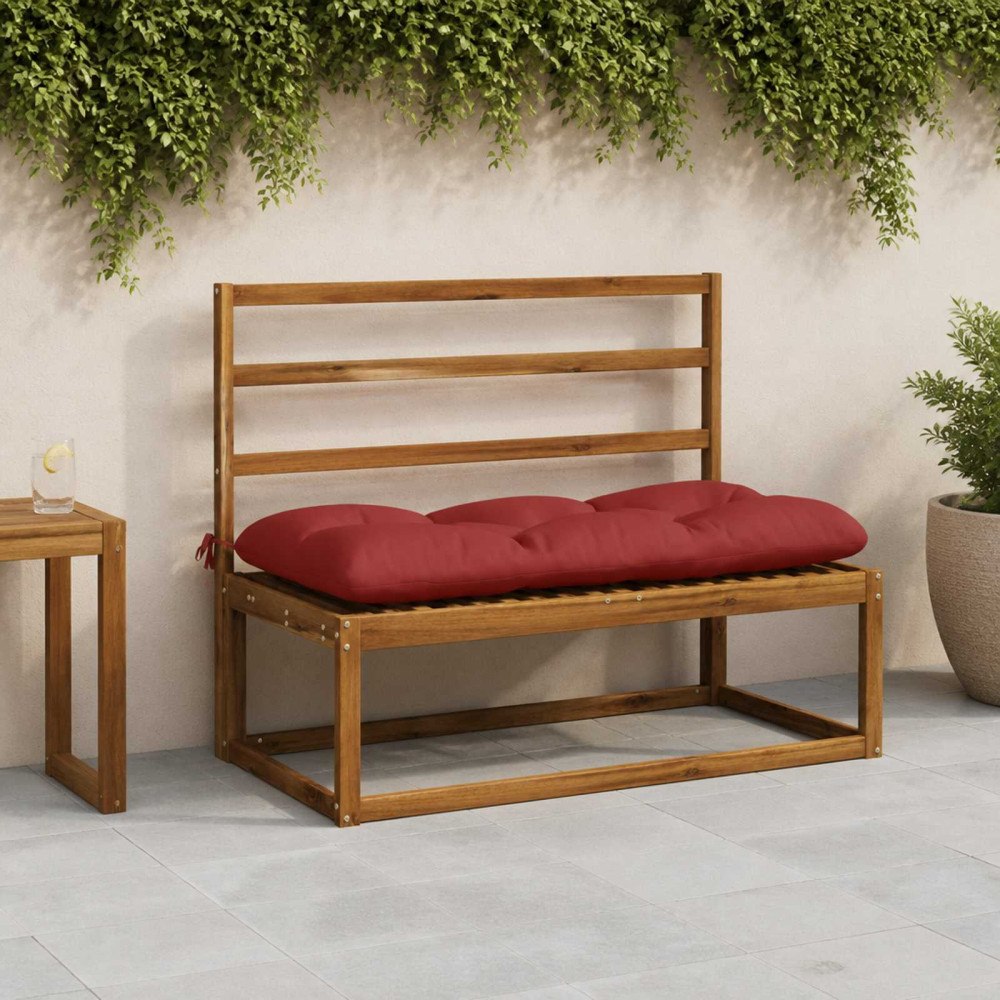 vidaXL 2-delade Bänk Kuddar VIANEN 100% Polyester Röd 110 x 50 x 12 cm