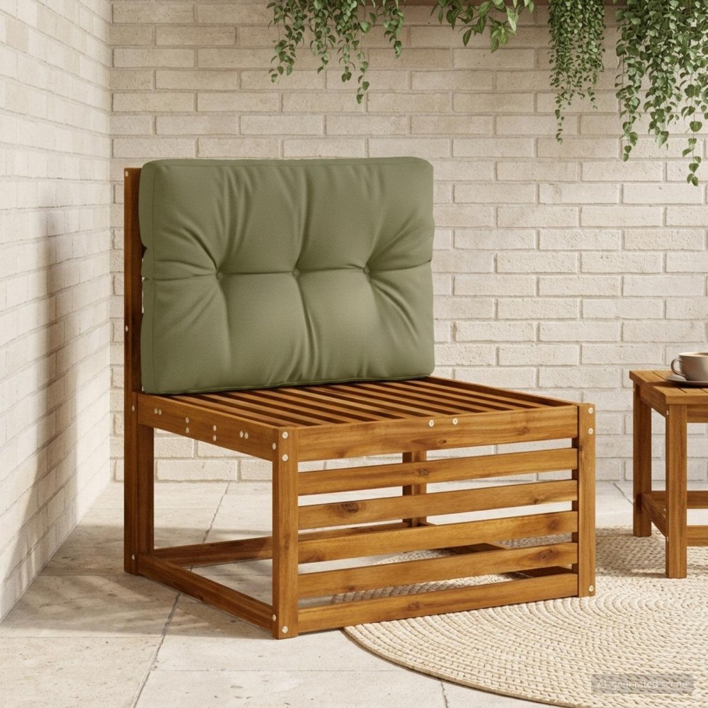 vidaXL Pallryggkudde VIANEN 100% Polyester Olivgrön 70 x 60 x 12 cm