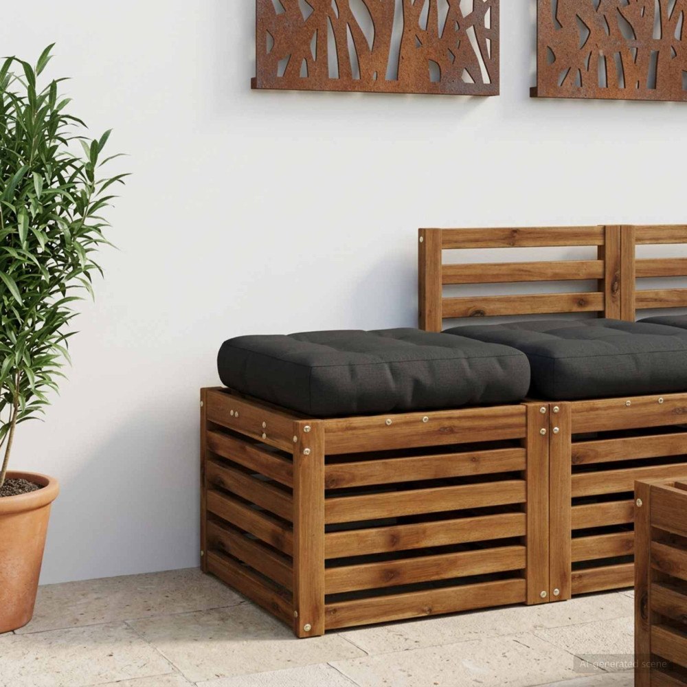 vidaXL 1-delad Sittdyna VIANEN 100% Polyester Svart 40 x 40 x 12 cm