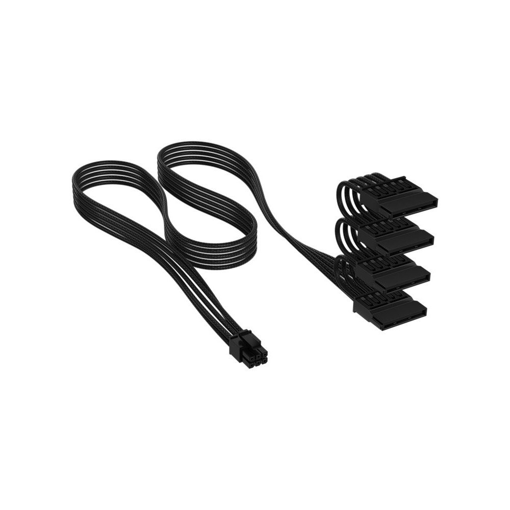 Corsair Microsystems CORSAIR Elite Premium Type 5 - strömkabel - 6-stifts intern strömingång till SATA-ström - 75 cm