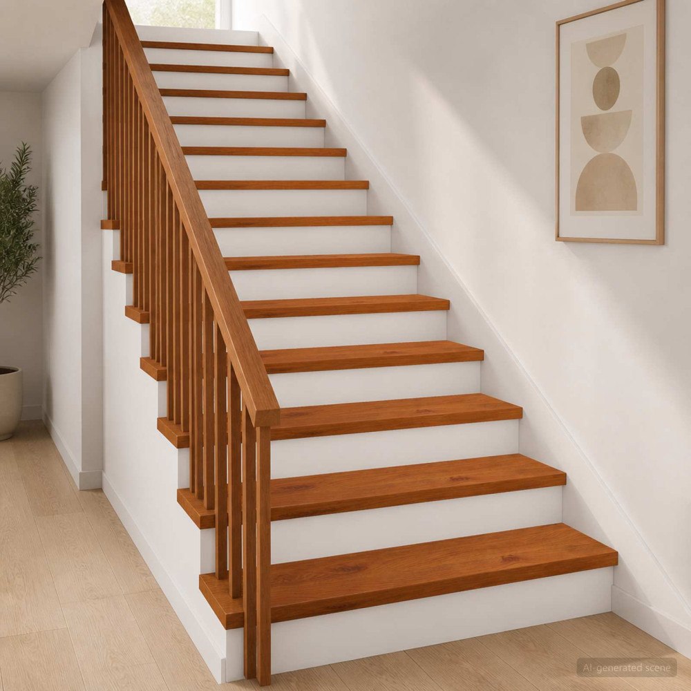 vidaXL Trappsteg 12 st 80 x 30 x 2 cm Brun Massivt Ekträ