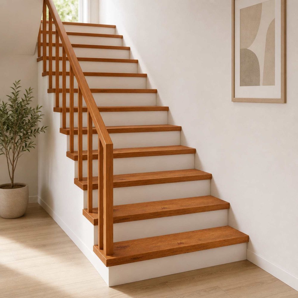 vidaXL Trappsteg 16 st 110 x 25 x 2 cm Brun Massivt Ekträ