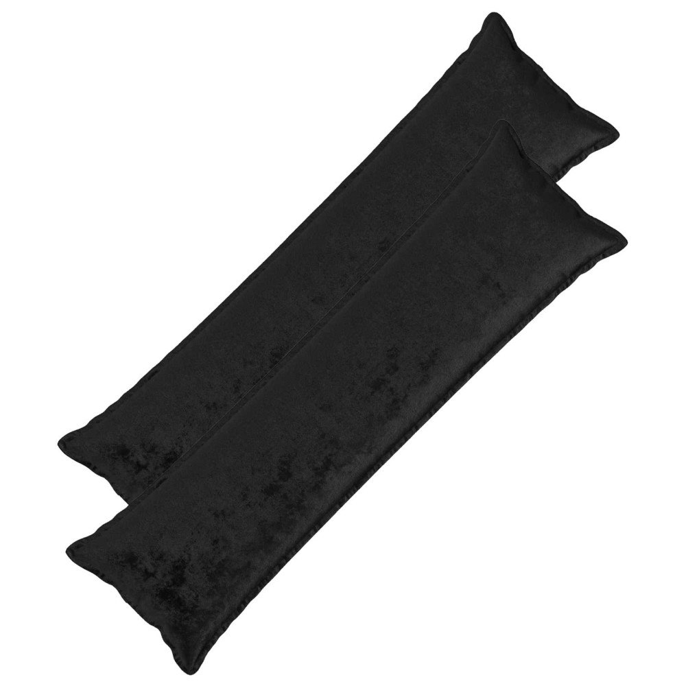 vidaXL Kuddöverdrag 2 st HOUTEN Svart 40 x 145 cm Flanell